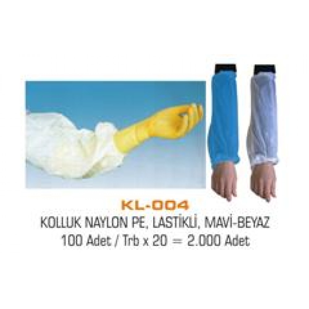 NAYLON KOLLUK 40 CM MAVİ 1000 ADET TORBA 