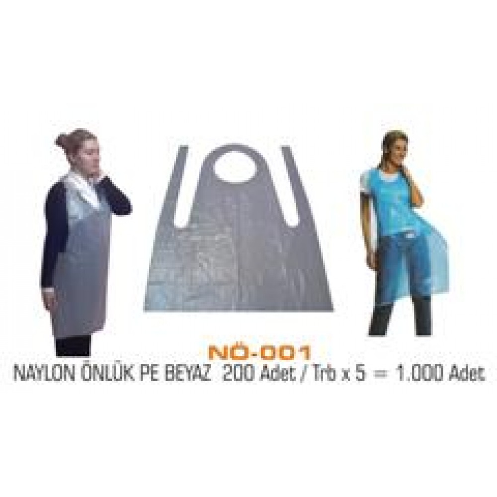 NAYLON ÖNLÜK MAVİ  10 MİKRON 130 CM   1000 ADET-KOLİ