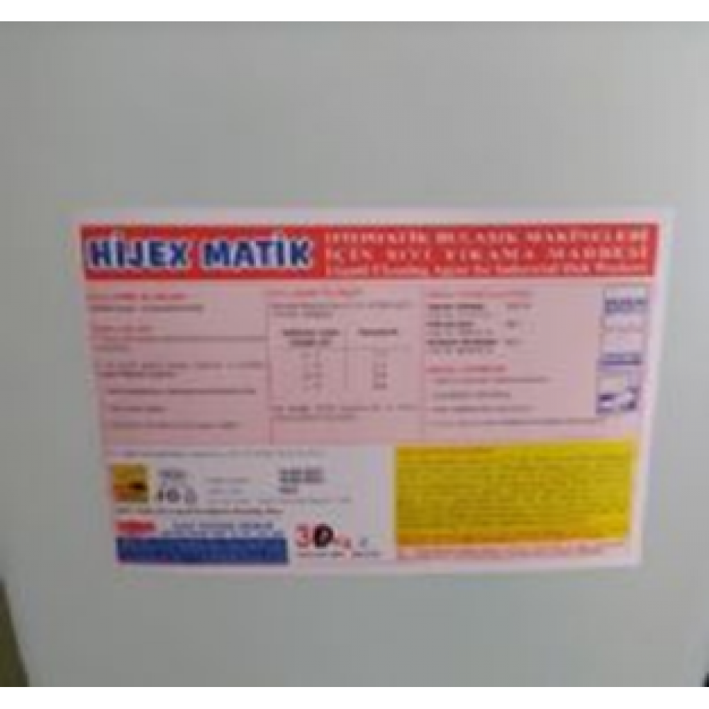 Bulaşık Makinası Deterjanı 25 Kg HİJEX MATİK