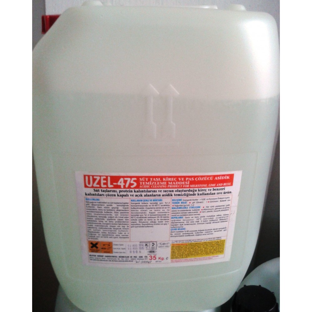 UZEL 475 CIP ASİDİK TEMİZLEME MADDESİ 25 KG 
